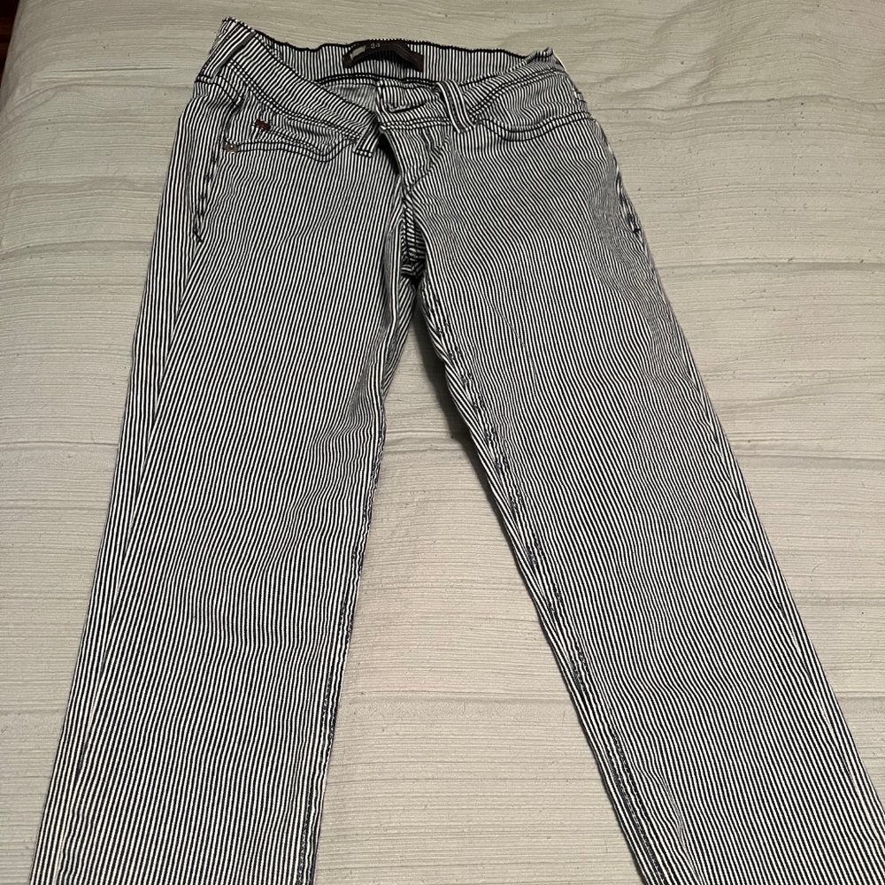 Levi's Vintage, Striped, Cropped Jeans, Women, Size 24, 20 inch inseam.
